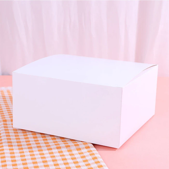 Custom made kraft lunch food box white 8x8 gift packaging box