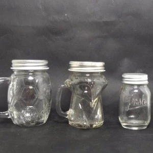 custom made mini personalized salt and pepper glass shaker set