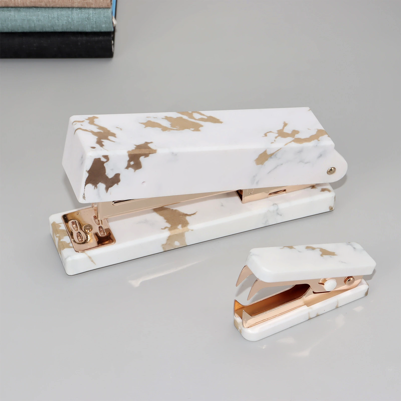 Custom marble white stapler pin remover+Stapler set