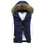 Import Custom outerwear zipper down cotton sleeveless jacket women short hooded rash down vest with fur hood waistcoat ladies gilet from China