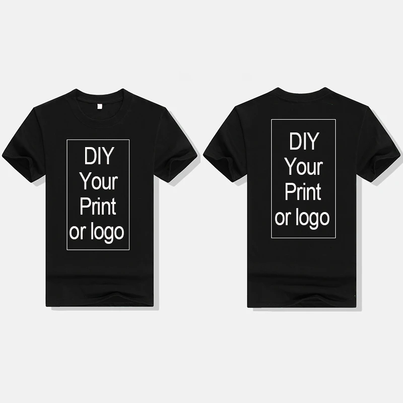 Custom Print T-shirt For Men and Women DIY Your Own Design Logo/Photo/Text Company Team Printing Apparel Advertising T shirt