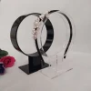 Custom Round acrylic hairpin wearing jewelry bracket accessories stent tire hair hoop display props headband display shelf