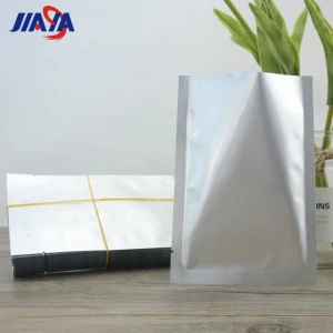 Custom three-sided sealed pure aluminum flat bag vacuum food grade aluminum foil bag