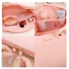 Custom Waterproof PVC Cute Pink Makeup Organizer Bag Beauty Women Clutch Cosmetic Bag