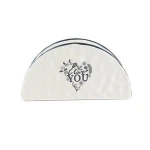 custom white decorative wedding party ceramic porcelain kitchen napkin holder for restaurant