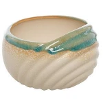 custom white shell round Ceramic Flower Pot  garden plant pot