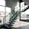 Customization Stainless Steel Staircase Stairs Stainless Steel with Glass Modern Indoor Villa