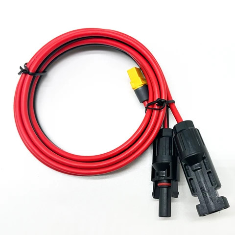 Customized 12AWG XT60I (2+1) Female Head Solar Connection Cable Adapter Signal Pin for Solar Drone Aircraft Model Connector