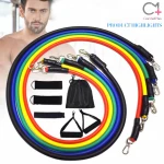 Customized cardio equipment fitness battle rope fitness silicone pull rope elastic resistance band