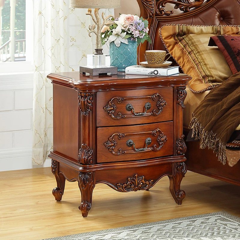 Customized good quality bedside table bedroom furniture wooden bedside table