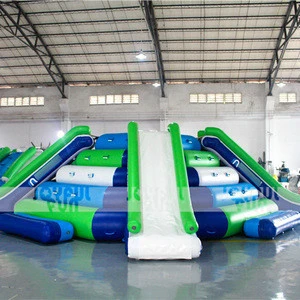 Customized inflatable park play sports equipment with several slides
