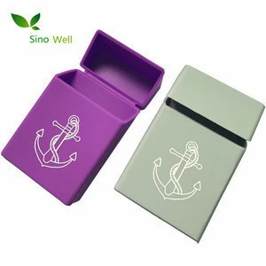 Customized logo print Reusable Silicone cigarette case