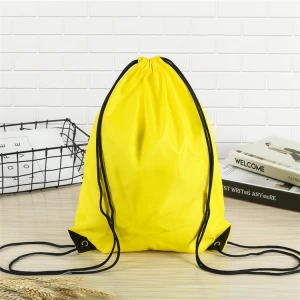 Customized promotional cotton outdoor drawstring bag