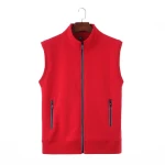 Customized service latest design zipper winter mens fleece vest mens vest