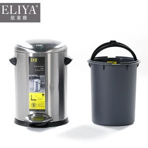 Customized size hotel supplies standing room lobby stainless steel trash can,hotel trash bin