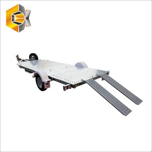 Customized top quality single or double axle Aluminium Motorcycle trailers for wholesale