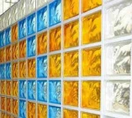 Decorative building glass brick