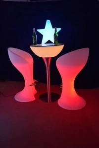 Decorative waterproof led bar stools/KTV party stools/Light Up led Bar Stool