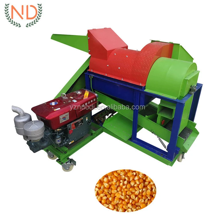 diesel engine barley mung bean thresher machine  broomcorn soybean threshing machine