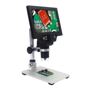 Digital Microscope 1-1200X Electronic Video 12MP 7 inch HD LCD Phone Repair Magnifier Alloy Stand US UK AU EU Microscopes