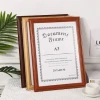 Diploma Frame Color A4 Certificate Frame for Document with Mat Classic Decoration Photo Digital Picture Frame