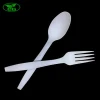 Disposable Biodegradable  Forks Spoons And Knives Cornstarch Fork Knife Spoon Cutlery Biodegradable Cutlery Set