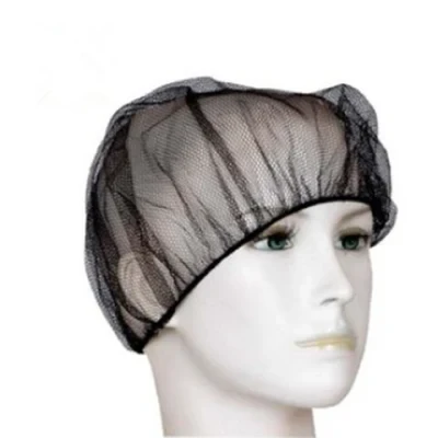 Disposable Nylon Black Hair Net Boffant Cap 21" 24" 2-3G for Food/Beauty Salon Industry