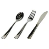 disposable plastic gold/silver coated cutlery set /fork/knife/spoon 72pcs dinner set