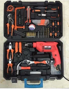 DIY home use power tools set powerful electric drill set with hand tools popular