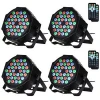 DJ Lights 36 X 1W RGB LEDs Sound Activated Stage Lights with Remote Control 9  Modes LED DJ Lights for Wedding Birthday Party
