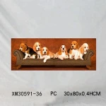 Dog Paper Printing Wall Crafts Wall Hanging Glass Painting