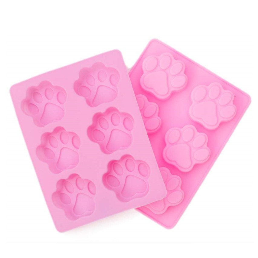 Dog paw silicone chocolate ice cream christmas molds for fondant accessories