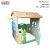 Import door bell integrated magic tree children outdoor play plastic playhouse with slide for kids from China