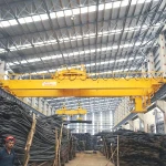 Double Girder Overhead Bridge Crane shop crane Electric Magnet Crane for Steel Bars Steel Plate Handling