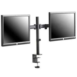 Double LCD Monitor Twin TV Arm Desk Mount Computer Screen Bracket