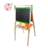double side wooden easel with black and white board magnetic board