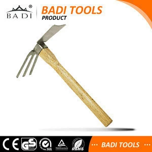 double use hand rotary hoe with fork rake
