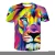 Import Drop shipping Fashion Summer O- neck custom Lion graphic design 3d printing tee shirt custom slim fit clothes for men from China