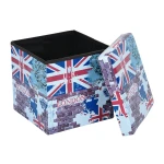 DROPSHIP OK US/CA Storage Ottoman Stool in PVC