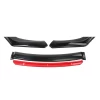 DTOUCH Car Front Bumper Lip Factory Car Universal  two-color Front Shovel Gloss Black+Red  Car Front Bumper Lip Body Kit