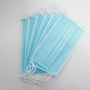 Ear Loop Dust Non Woven 3 Ply Disposable Mask in Blue/ Black/White