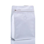 Eco-frendly resealable 8oz 16oz 32oz aluminum foil flat bottom food packaging zipper spot coffee bean packaging bag with valve