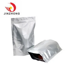 eco friendly Zip lock doypack Stand Up Pouch food Packaging plastic bag with smell proof package bags silver aluminum foil