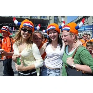 EK 2020 holland soccer fans cap with horn the neatherlands football horn hat