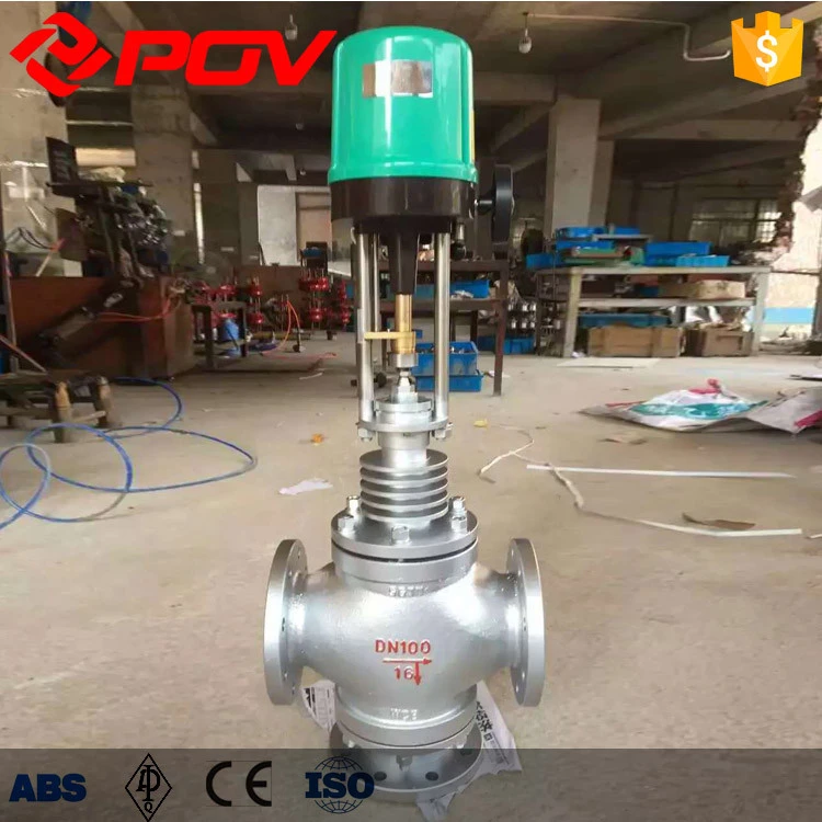 Electric Control 3 way Steam Flow Rate Pressure Control Valve
