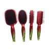 Electroplate Paddle Detangle Hair Comb Round  Hair Brushes Cushion Salon Hairbrush For Thin Thick Curly Straight Hair
