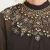 Import elegant design lady wear blouses,long sleeve high neck sequin embroidery pullover chiffon blouse for women plus size clothing from China