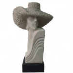 Elegant resin lady sculpture candle holder home decoration