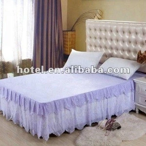 Embroidery Bed Skirt For Star Hotel