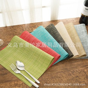 Environmental protection placemat European PVC Western food insulation pad Rectangular Japanese simple table mat Coaster Bowl ma